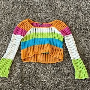 See-through Multicolored Sweater for Women